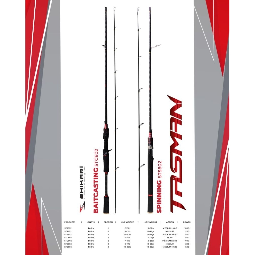 JORAN SAMBUNG 2 CARBON SHIKARI TASMAN 180CM (SPINNING)