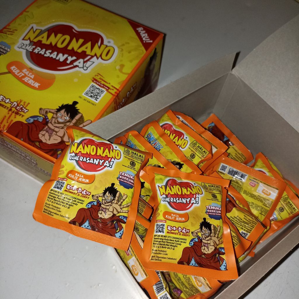 

PERMEN NANONANO ONE PIECE KULIT JERUK