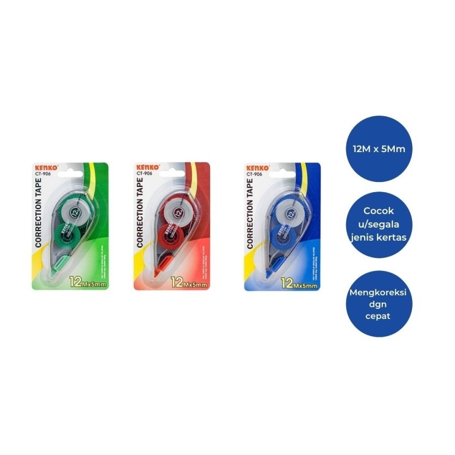

[GRAND MEDIA] PITA KOREKSI / TIP-EX / TIP-X / CORRECTION TAPE KENKO CT-906