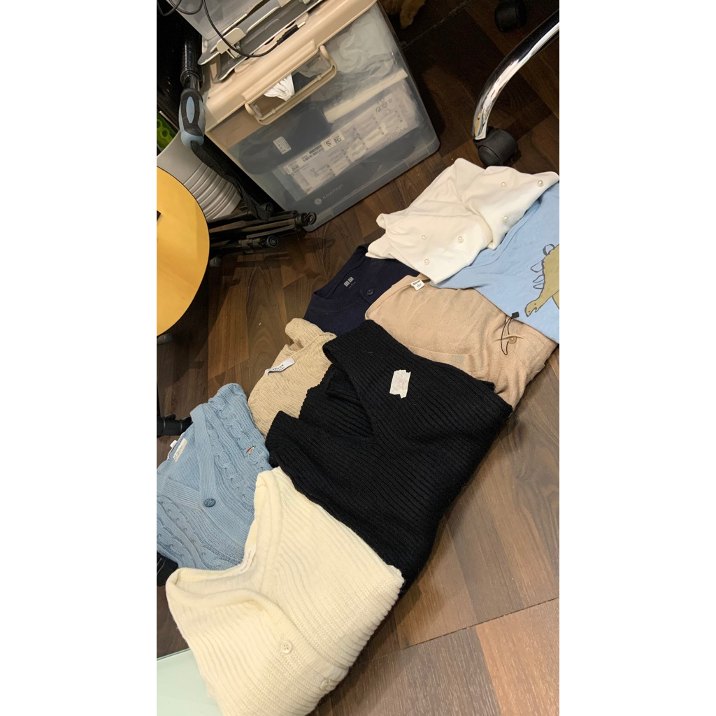 NET TAKE ALL UNIQLO, TOMMY HILFIGER, YELLOW, BURU N JUDY