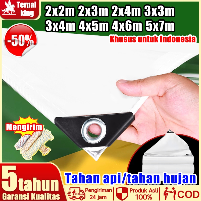 【Ternal tahan hujan dua sisi】kain tenda putih terpal 1x2 2×2 2x4 2×6 3x4 3x5 4x6 5x7tenda terpal ant
