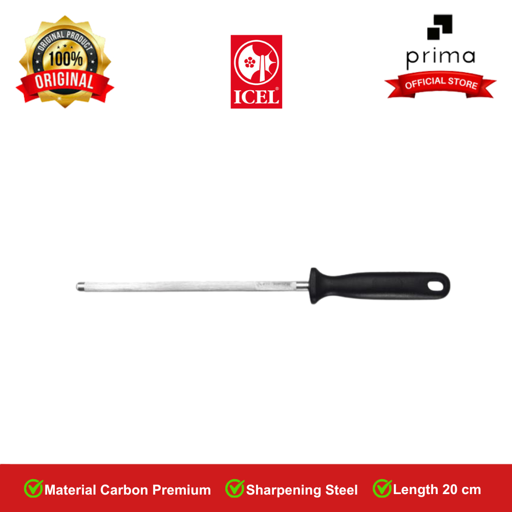 Sharpening Steel 20 cm | Asahan Pisau, Black - ICEL