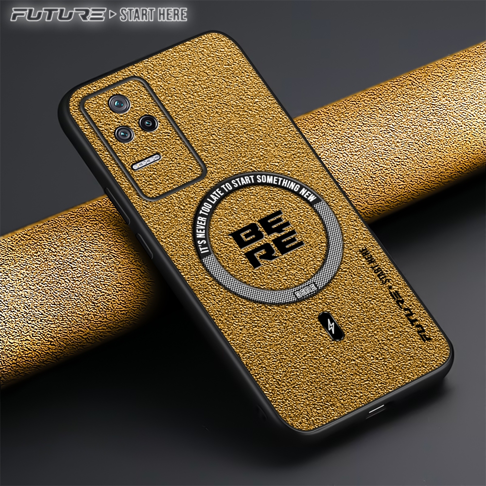 Case Magnetic Poco F4 5G Casing Magsafe Luxury Leather