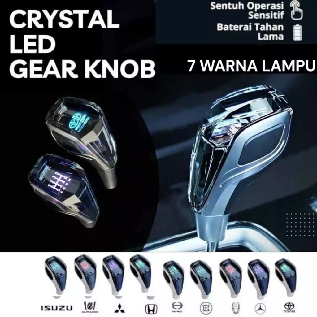 Shift Knob Crystal rgb toyota honda mitsubisi hyundai Shift Knob Tuas Gigi Kristal Lampu RGB Univers