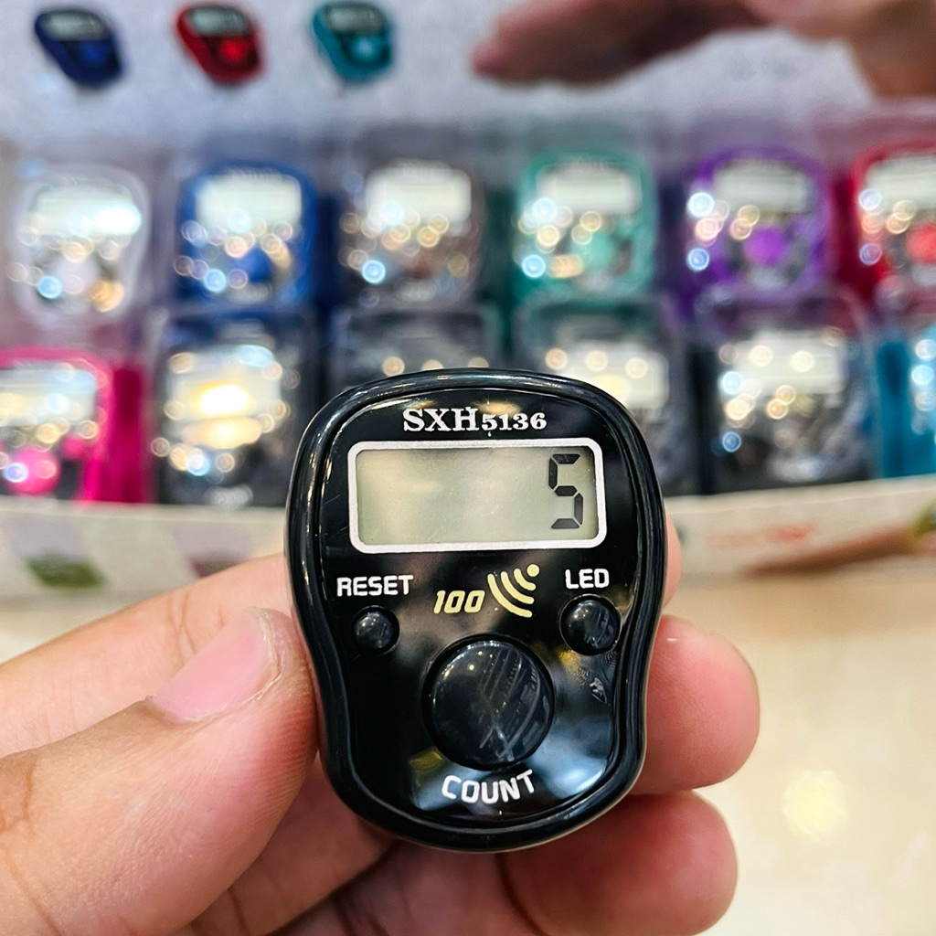 Tasbih Digital Cincin Led Alarm/100 Satuan&Grosir + Gratis Packing kardus & Buble wrap