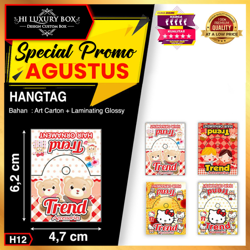 

Hangtag | Label Aksesoris | Karnona | Art Karton | Murah | 4.7x6.2 H12