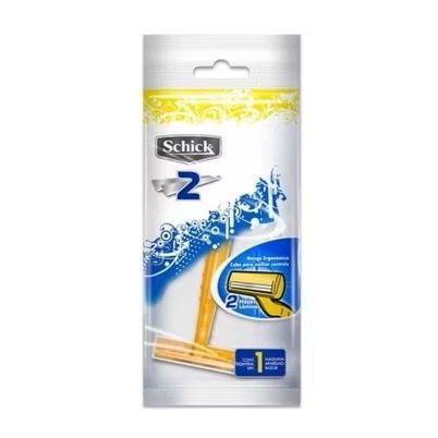 [SCHICK KUNING] 1 Pc Alat Pisau Cukur Wanita atau Pria 2 Mata Pisau