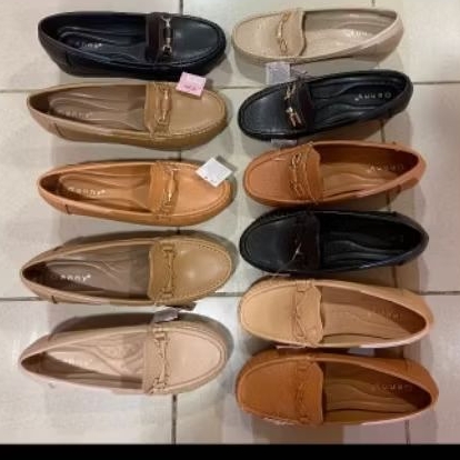 Sepatu Wanita Ladies Shos Flat dan wedges seri moccasin enteng