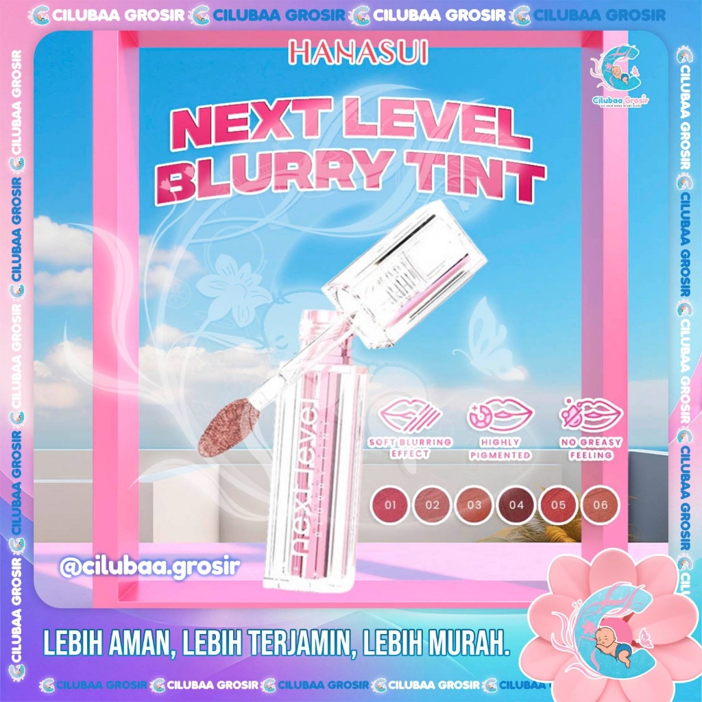 HANASUI Next Level Blurry Tint || Lip Tint Watery To Blur Lightweight Tahan Lama