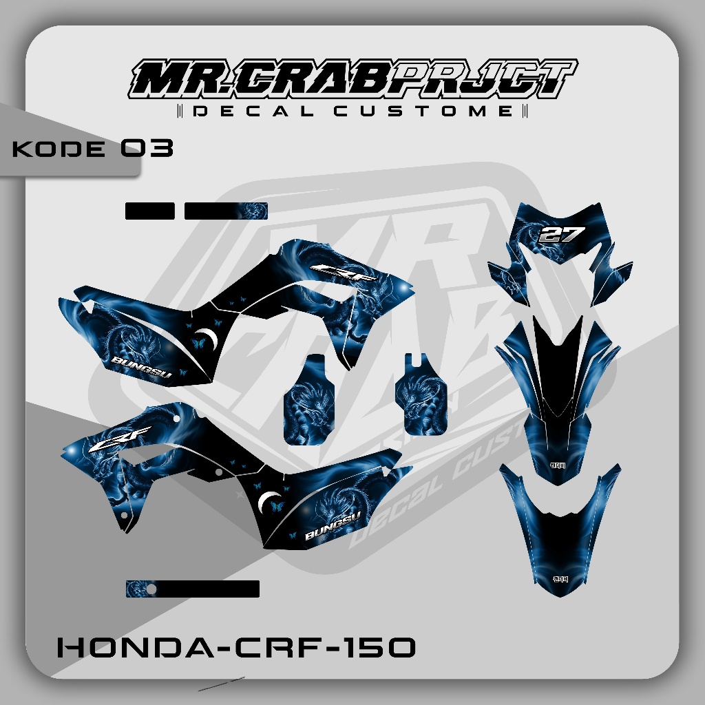 03 DECAL STICKER CRF - DECAL CRF PREMIUM FULL BODY CUSTOM
