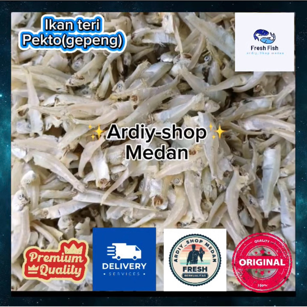 

ikan teri pekto/gepeng kering super enak khas Sumatra utara