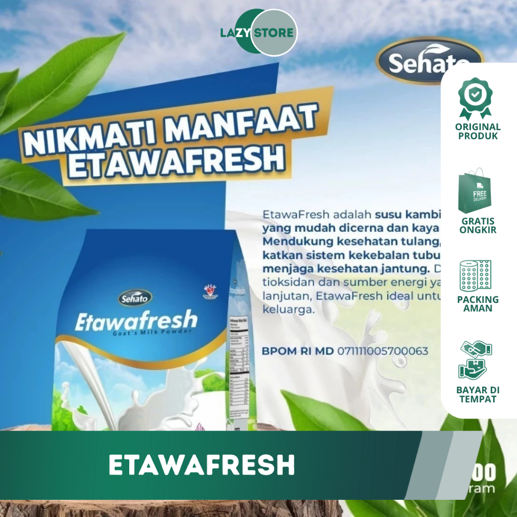 

ETAWAFRESH SEHATO – susu kambing etawa 500 gram | imun | stamina | lelah | capai | daya tahan | segar | original 100%