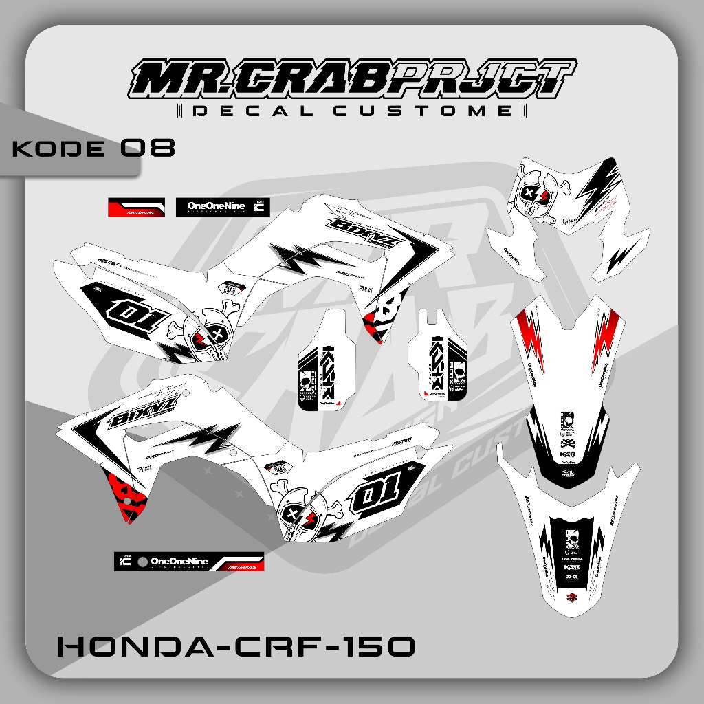 08 DECAL STICKER CRF - DECAL CRF PREMIUM FULL BODY CUSTOM