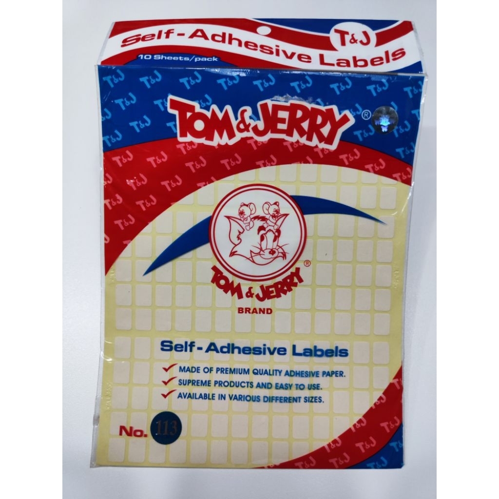 

Stiker label T&J No. 113, baru