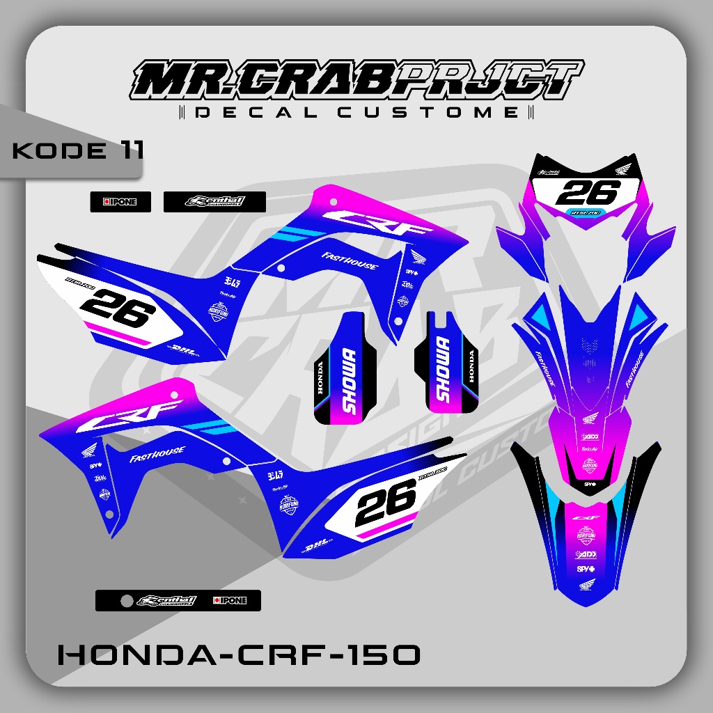11 DECAL STICKER CRF - DECAL CRF PREMIUM FULL BODY CUSTOM