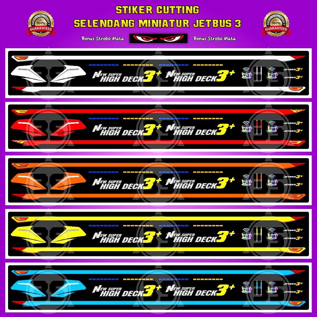 Stiker Cutting SELENDANG JETBUS 3