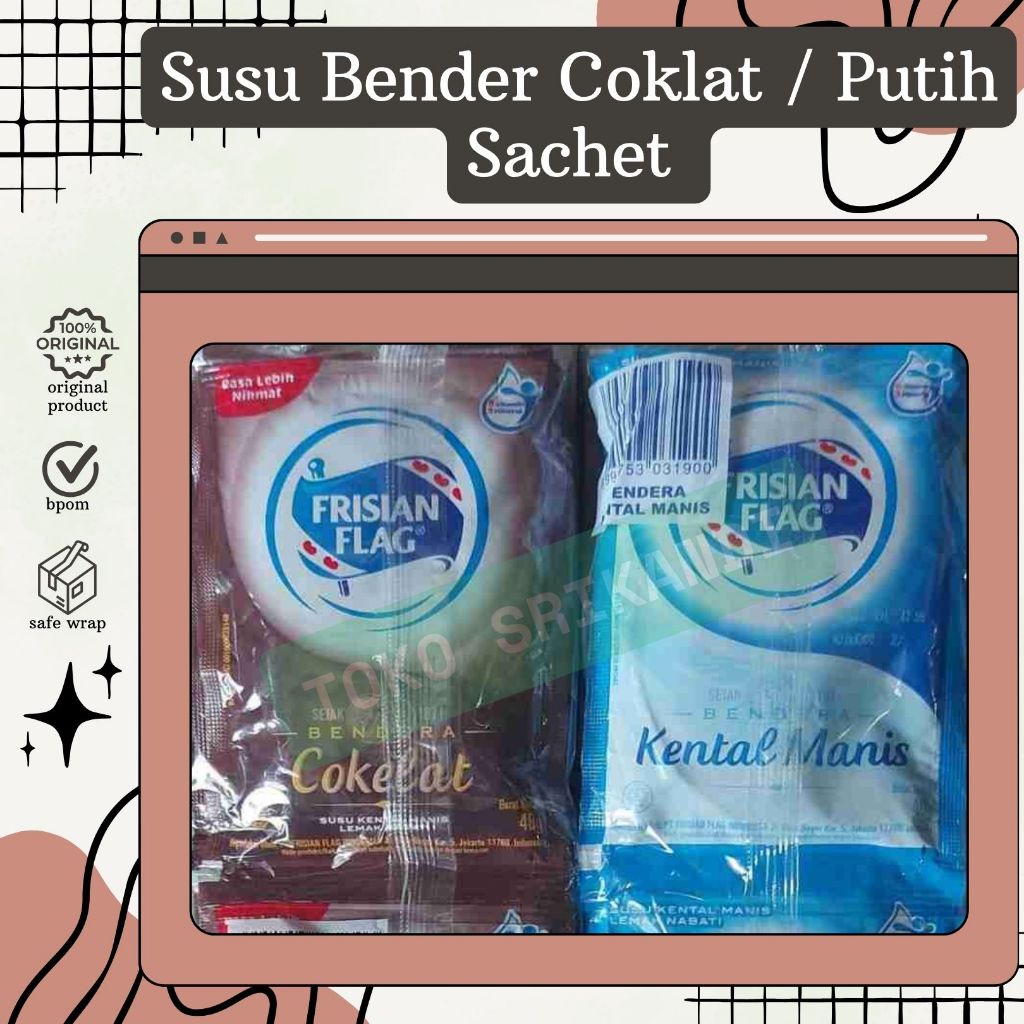 

Susu Kental Manis Frisian Flag Putih Coklat Sachet Satuan/Eceran