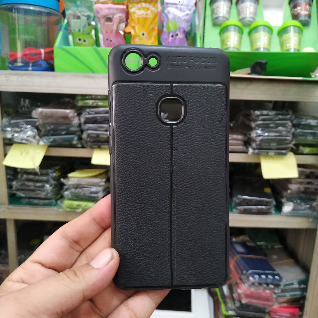 Leather Case vivo 1718 Softcase Auto Fokus Kulit Vivo V7