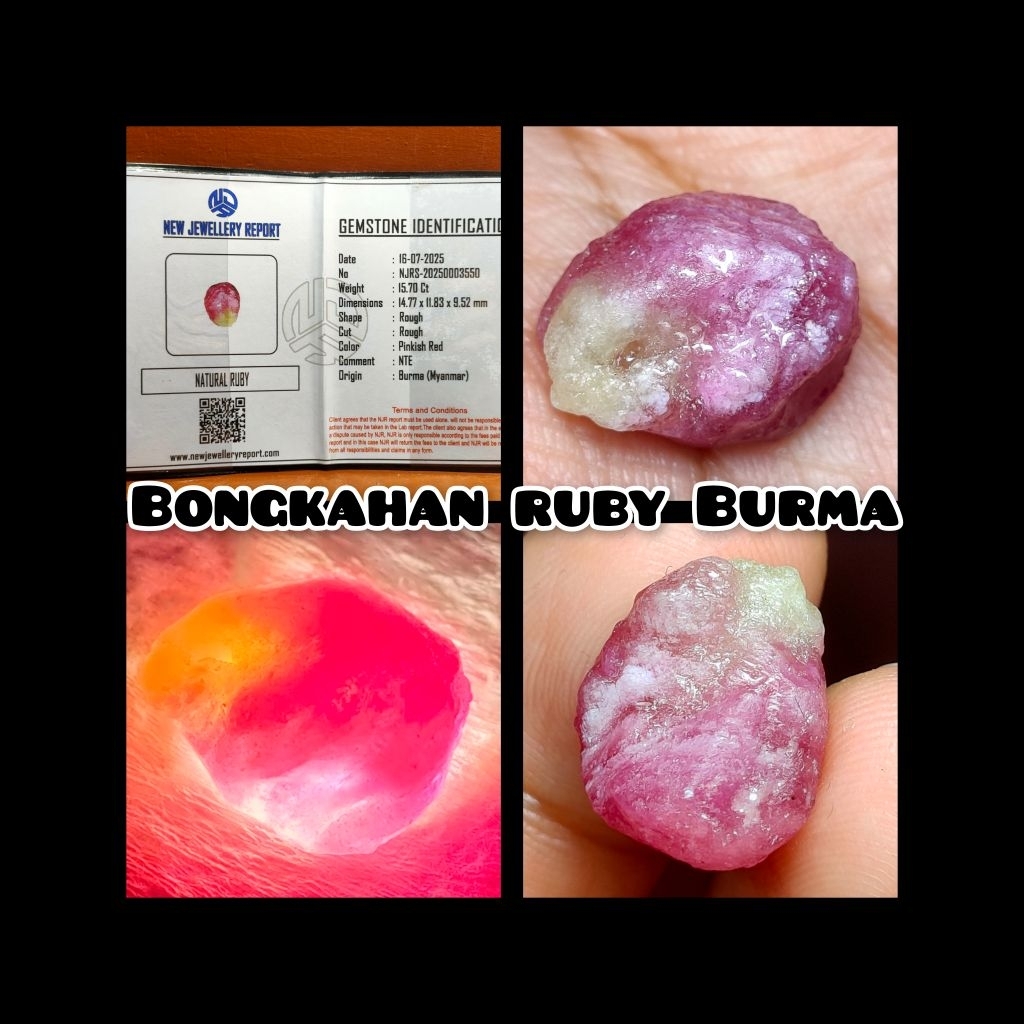 BONGKAHAN BATU PERMATA RUBY BURMA