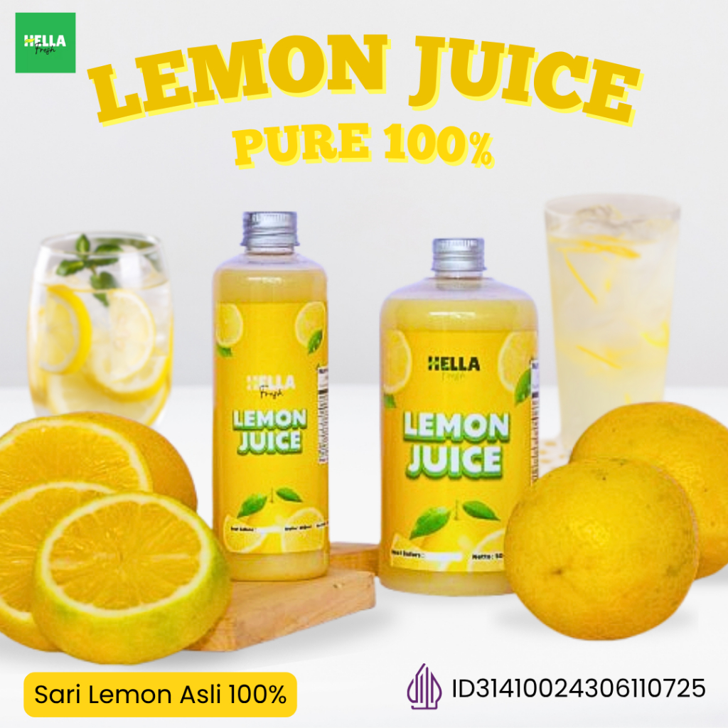 

Hella Fresh Sari Lemon Peras Murni 100% / Lemon Juice Sari Lemon Diet Detoks Air Lemon California