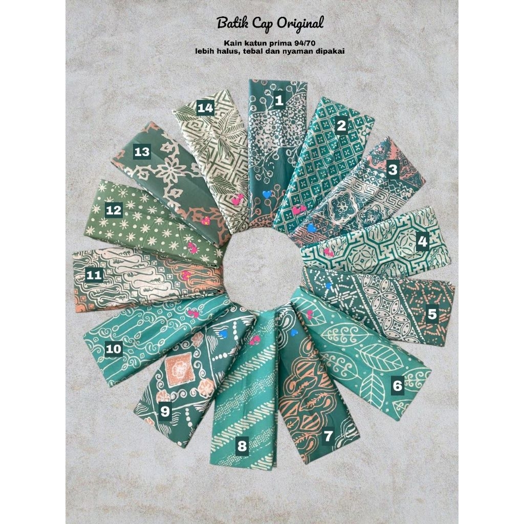 KAIN BATIK CAP HANDMADE GARUTAN ASLI PEKALONGAN SERI WARNA COKLAT SOGAN