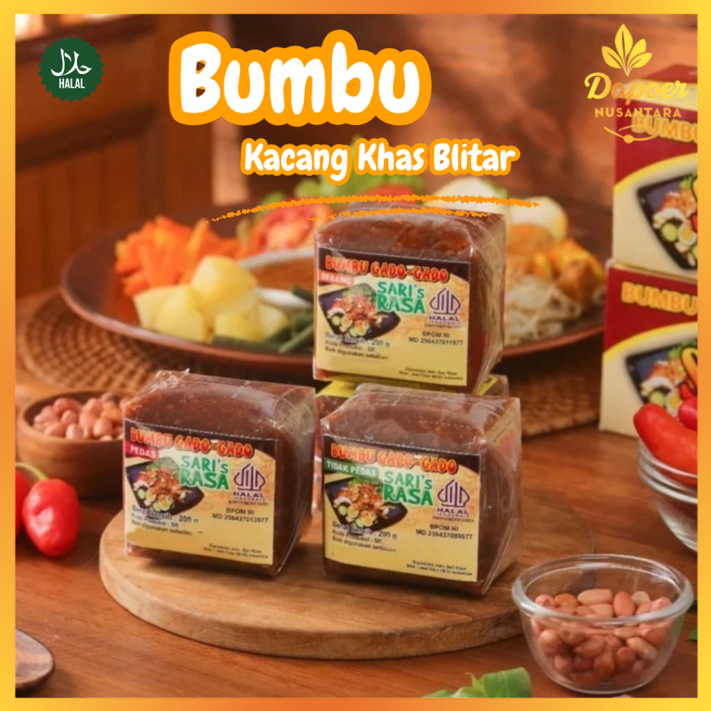 

Bumbu Kacang Gado Gado Pecel Pedas Manis Merk Sarirasa Oleh Oleh Khas Madiun Lezat
