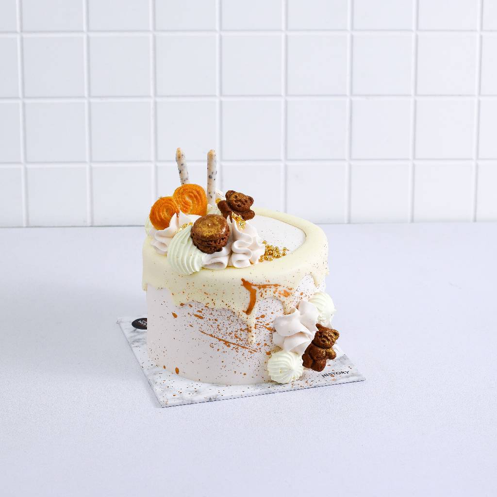 

[Whispers] HistoryCake Kue Tart Ulang Tahun Birthday Cake Mini Rasa Belgian Choco - Gold Splat