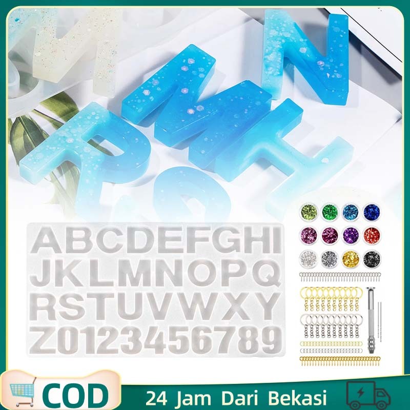 

【236pcs】 Cetakan Resin Bunga Cetakan Resin Epoxy Cute Aneka Bentuk Alfabe Mold Alfabet Bahan Jewellery Cetakan