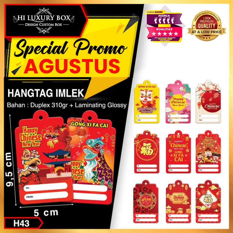 

Hangtag Gong Xi Fa Cai | Hangtag Imlek | Duplex | Murah 5x9.5 H43 Hangtag Chinese New Year