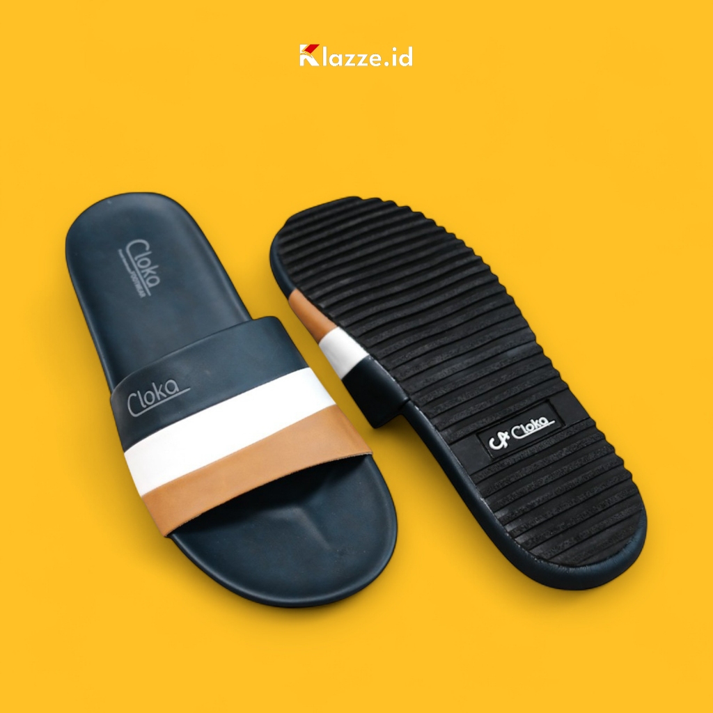 Sandal Pria Santai Distro Slide Ukuran 47 48 49 50 Sendal Slipper Big Size Cowok Casual - Cloka Enea