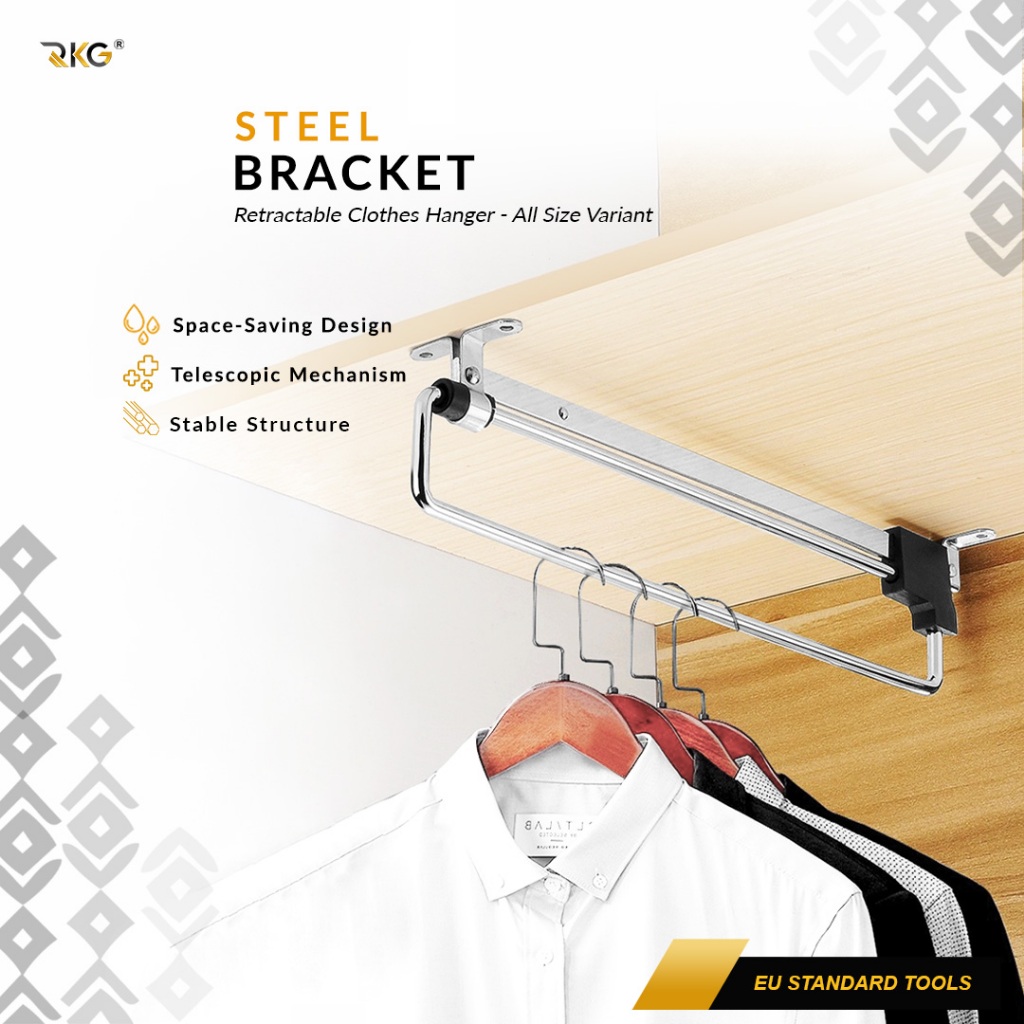 Bracket Gantungan Rak Rel Lemari Geser Slidding Wardobe Rail