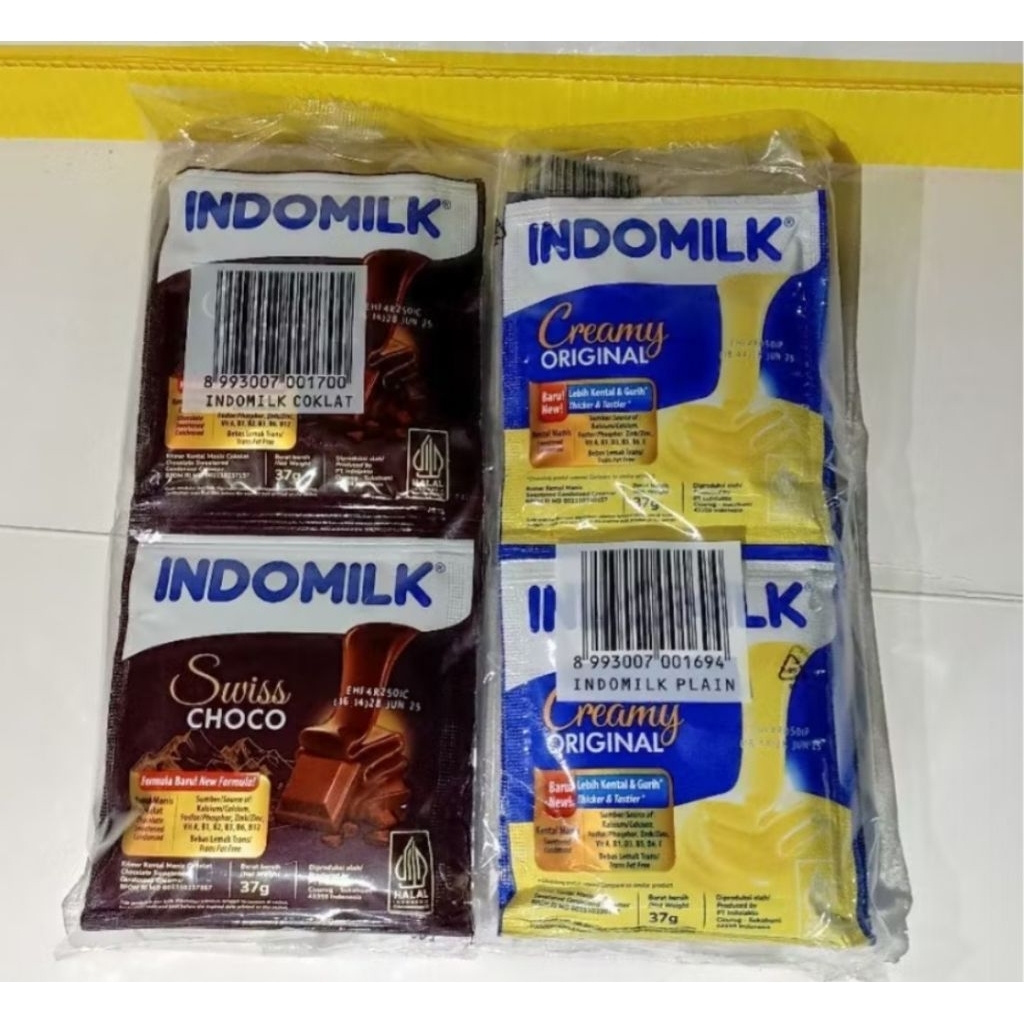 

Indomilk Renceng Isi 6 Sachet/ Indomilk Susu Kental Manis/ Indomilk Kental Manis Putih Dan Coklat/ Indomilk Coklat Dan Original
