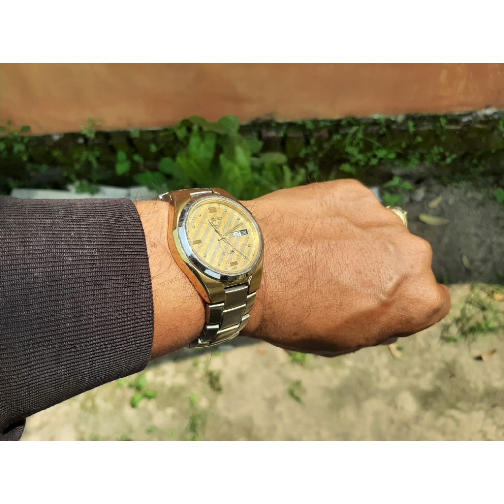 SEIKO 5 AUTOMATIC GOLD, JAMTANGAN LAWAS CLASSIC ORIGINAL BUATAN JAPAN