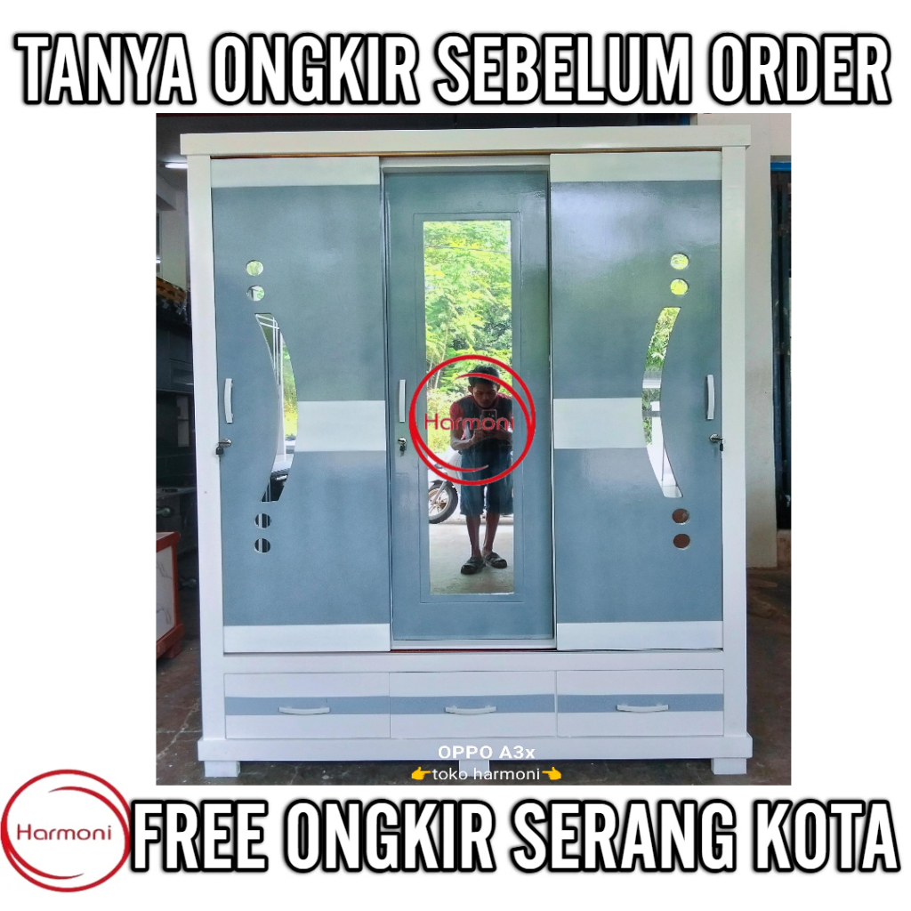 LEMARI PAKAIAN SLEDING 3 PINTU LEMARI SLIDING LEMARI GESER 3 PINTU LEMARI SLEDING 3 PINTU LEMARI PAK