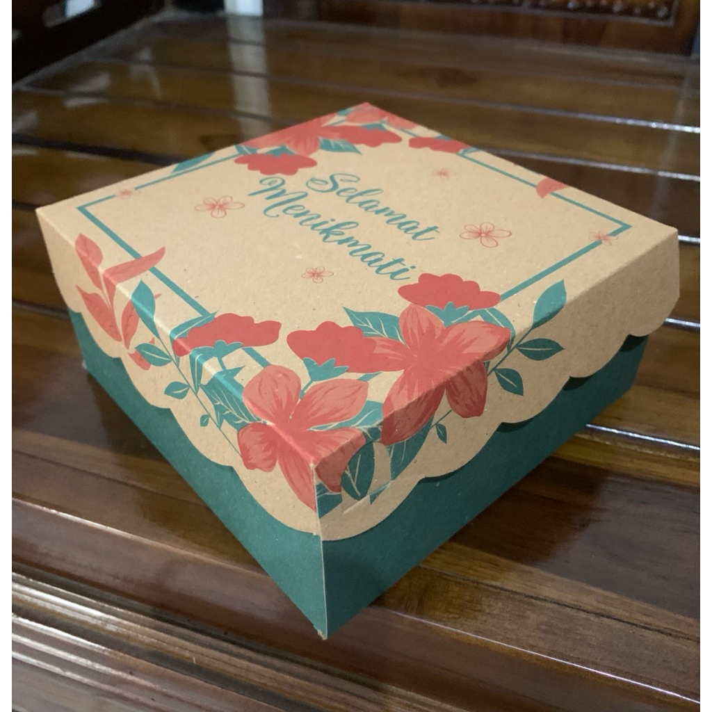 Dus uk 15x15 Kardus Motif||Dus Kue/Dus Snack||