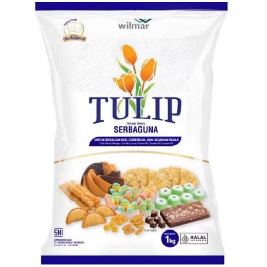 

Tepung Terigu Tulip Serbaguna 1kg – Untuk Kue, Gorengan, dan Jajanan Pasar