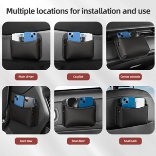 Tempat Penyimpanan kacamata etoll Hp Mobil Kulit Premium Velcro 3096