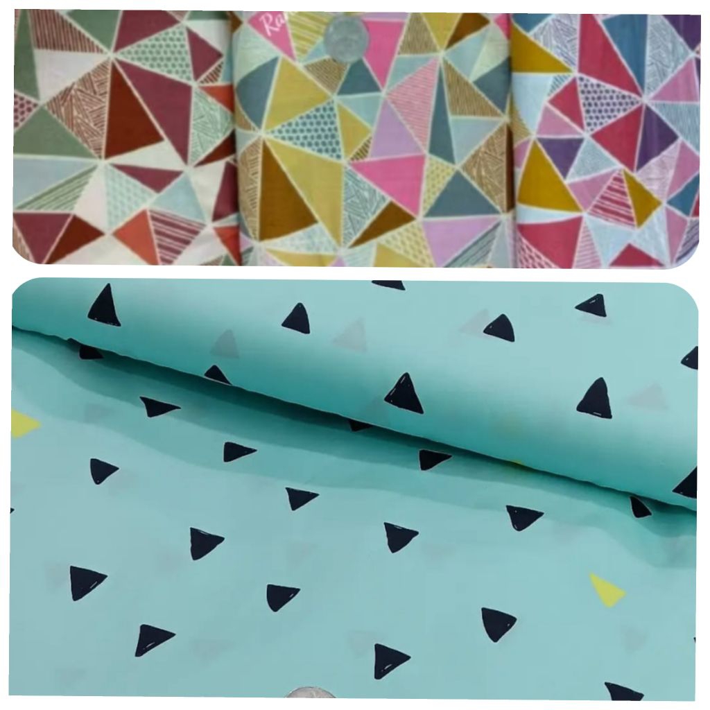 kain katun motif segitiga kk067 / bahan triangle pattern cotton premium