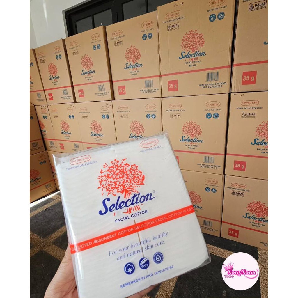kapas wajah selection 35gr kapas kecantikan 1 Lusin 12 Pcs
