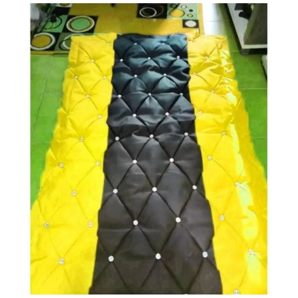 cover variasi atap+plafon kendaraan/mobil motif sofa kancing untuk kendaraan minibus cayla sigra ter