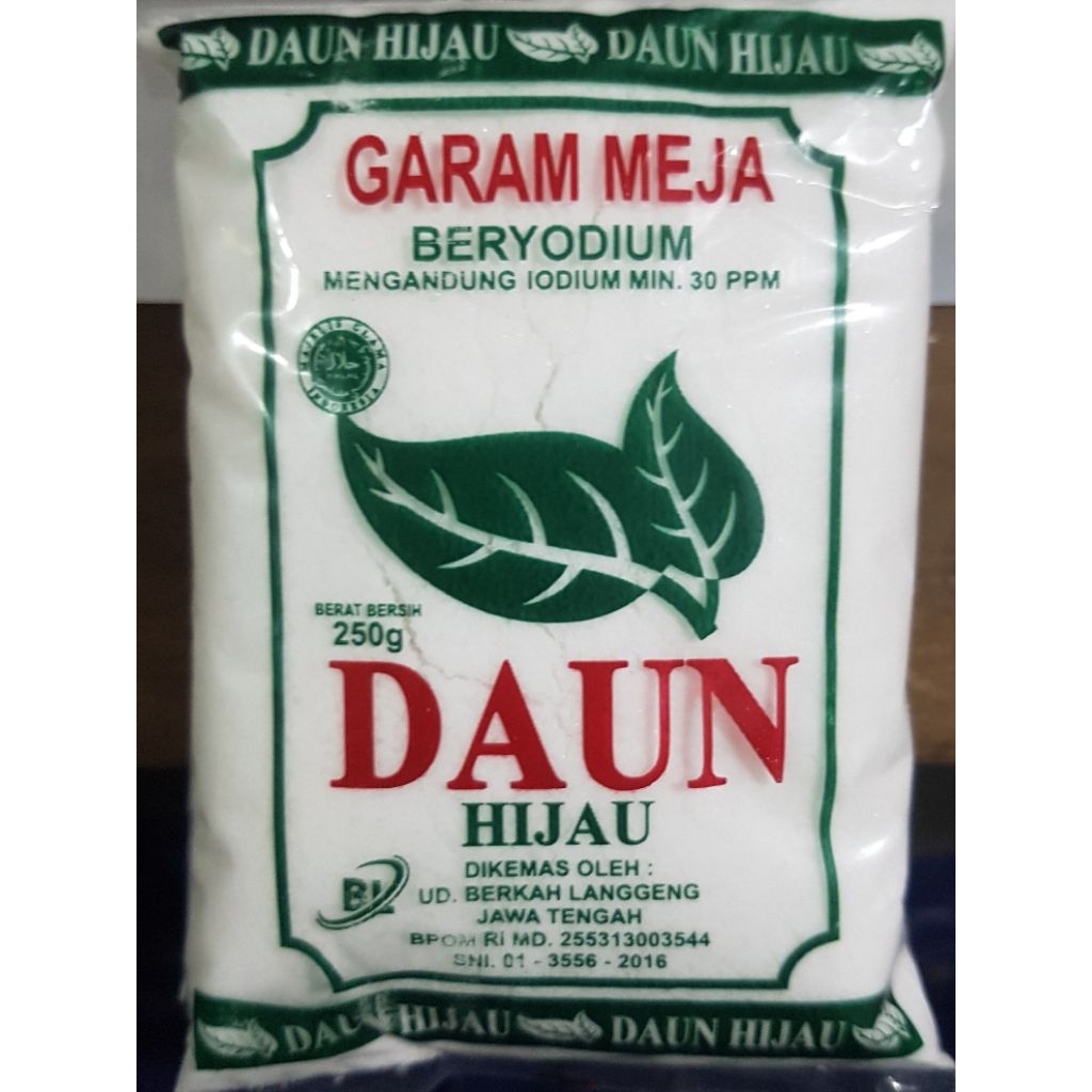 

Garam Meja Daun Hijau 250g