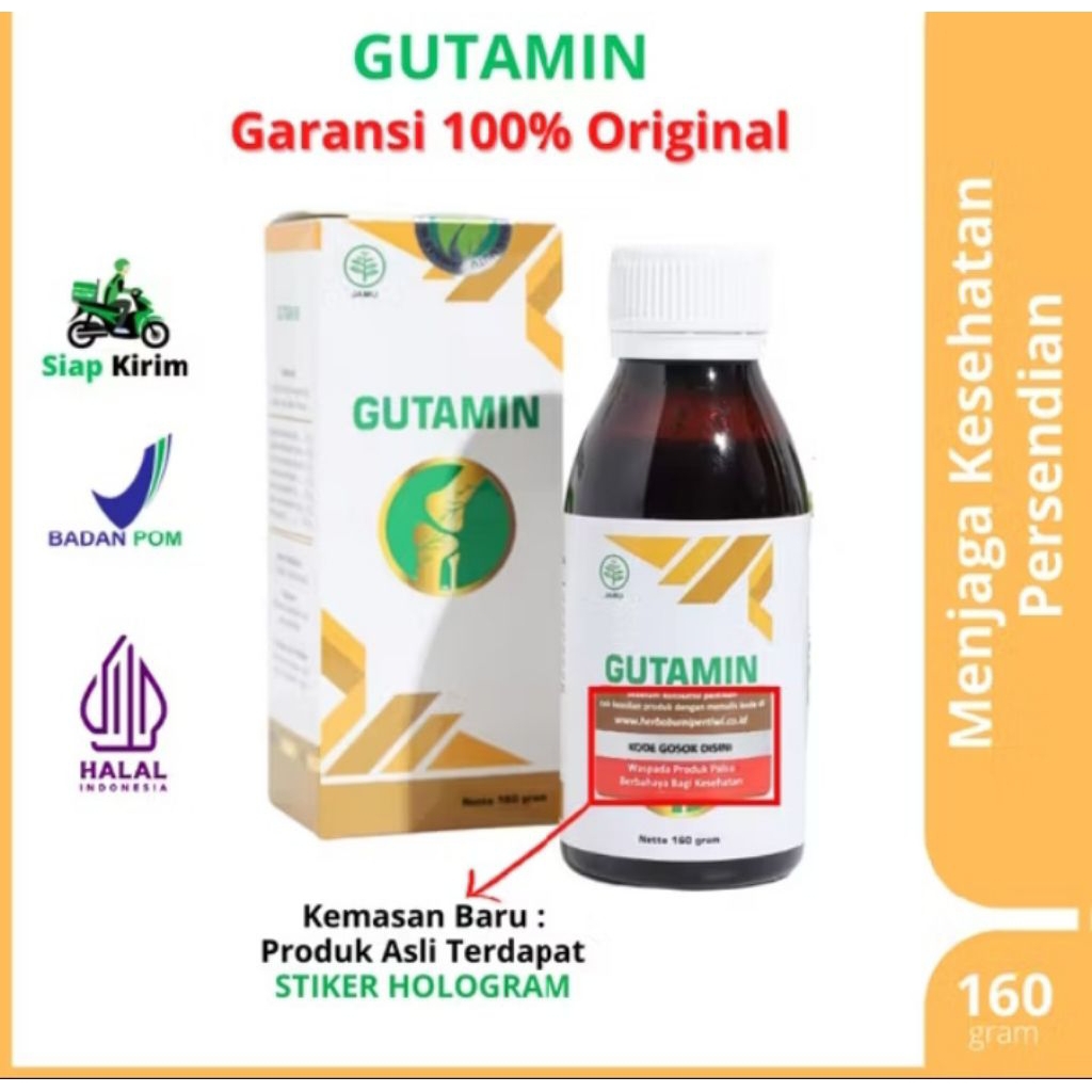 GUTAMIN Madu Herbal Untuk Penyakit Asam Urat Rematik Pegel Linu Nyeri Sendi