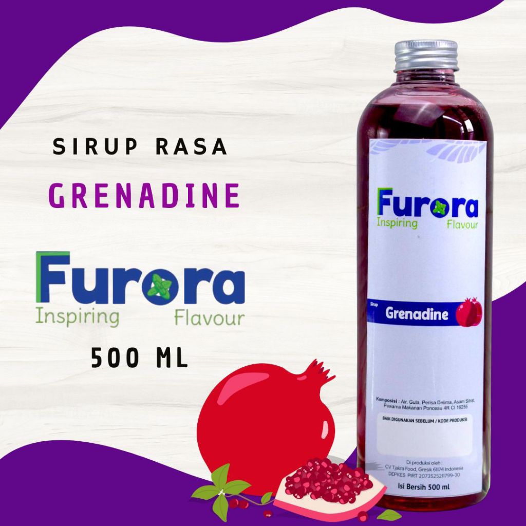 

Sirup Grenadine 500 ml - Furora Syrup l Sirup Cafe l Delima