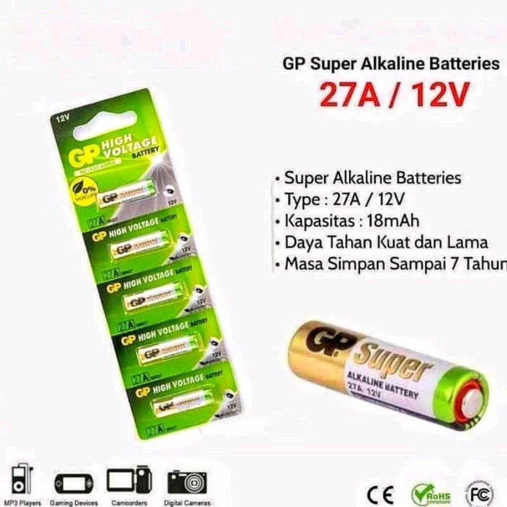 Baterai Gp 27A 12 Volt Baterai Remot Mobil Gp27A Baterai Super Alkaline Gp 27 A