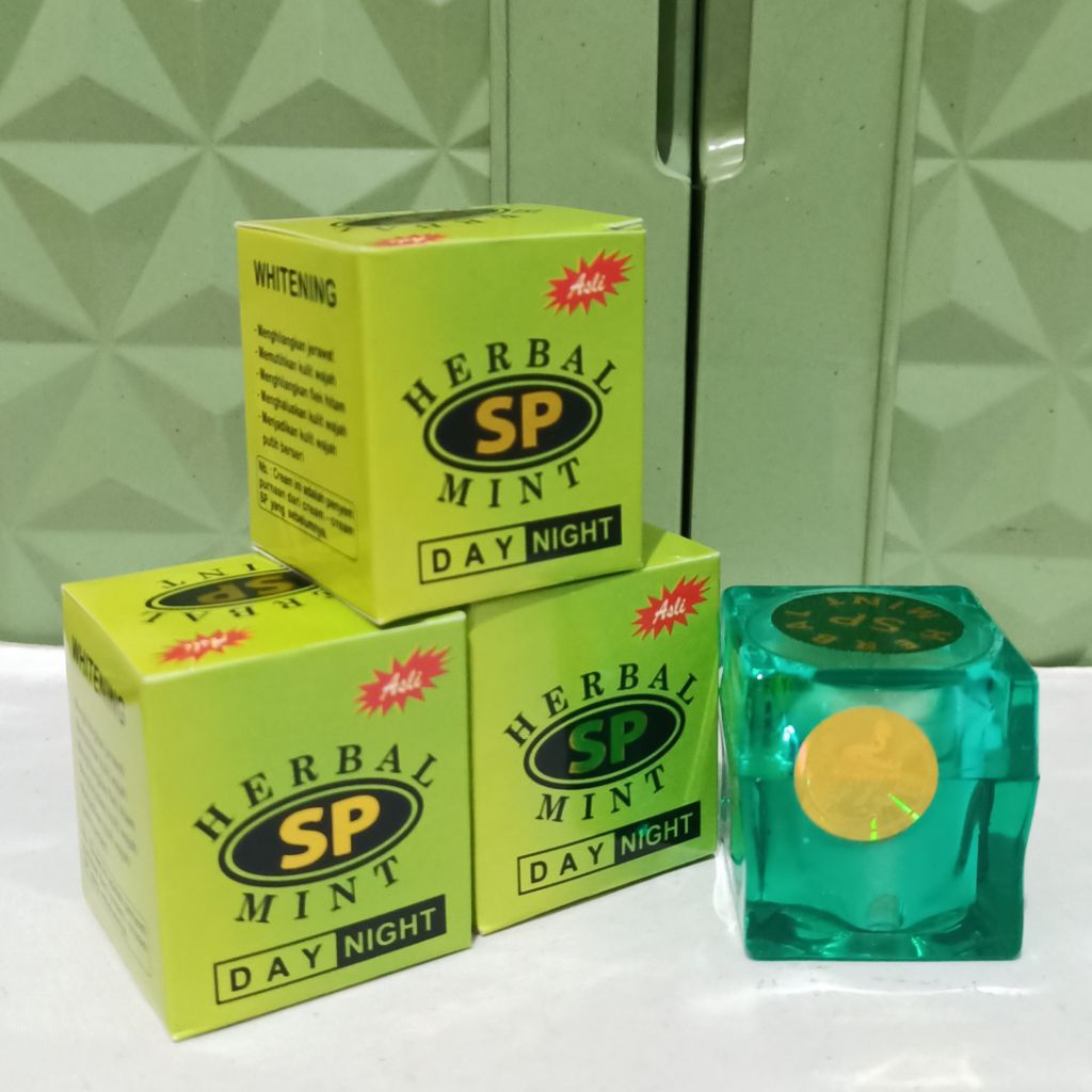 3PCS - Cream Sp Herbal Mint SP HIJAU Mint Day & Night X3pcs