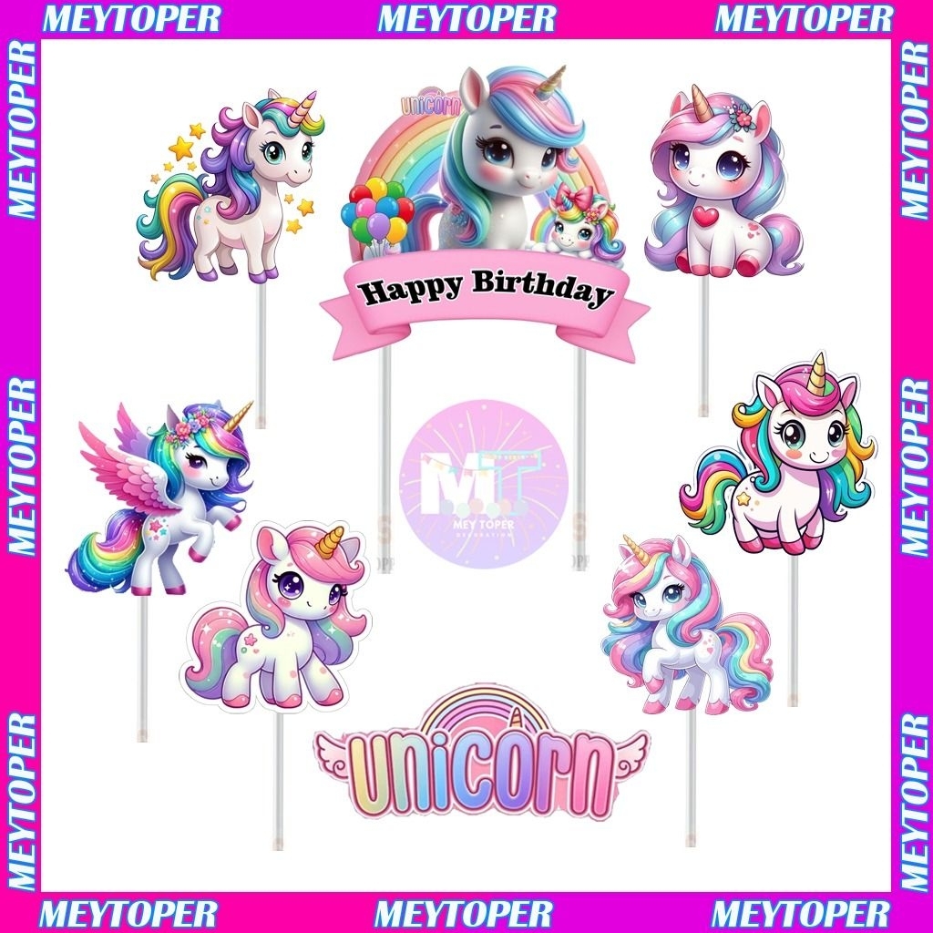 Toper Cake/Toper Karakter/Toper Happy Birthday/Toper Ulang Tahun/Hiasan Kue Ulang Tahun/Toper Karakt