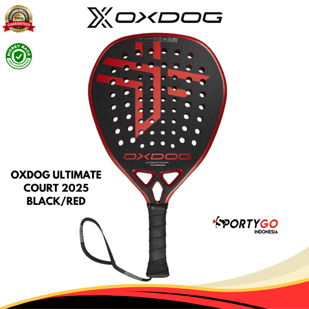 Padel Racket OXDOG Ultimate Court 2025 Black/Red | Raket Padel Oxdog