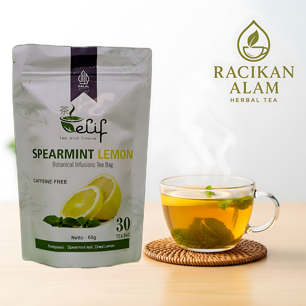

Teh Herbal Seduh Botanikal Rempah Tradisional – Spearmint Lemon Tea – Jaga Imun (30 Tea Bag / 60g)