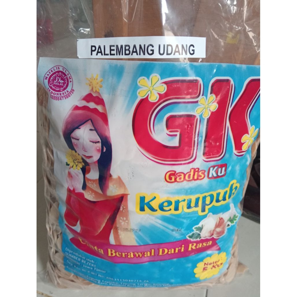 

kerupuk mentah GK Palembang udang gurih renyah 750 gram