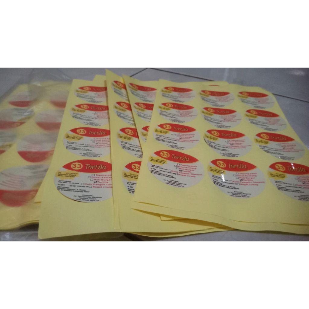 

stiker label kemasan custom